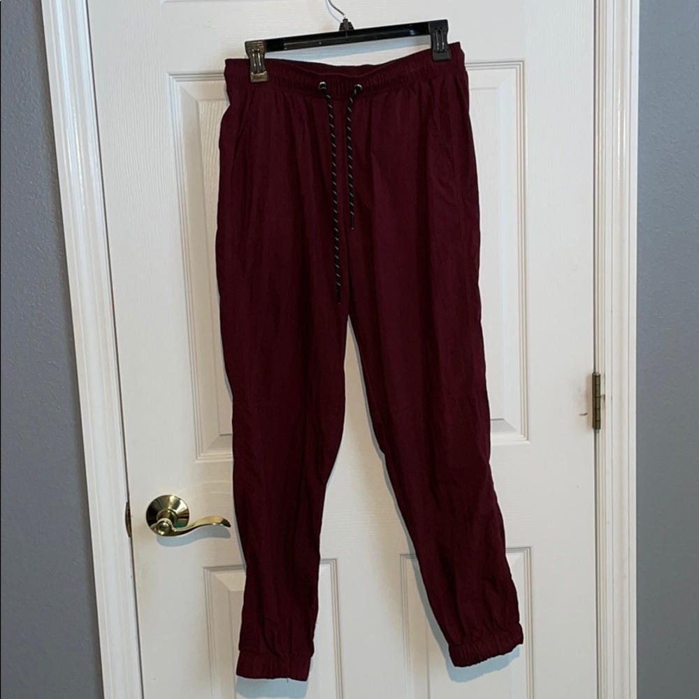 maroon joggers